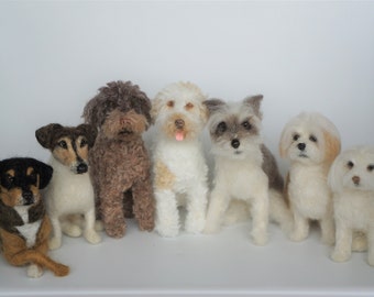 Op maat gemaakte naaldvilten replica van je hond