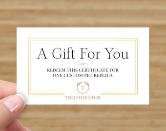 Cadeaubon voor één aangepaste naaldvilt per replica