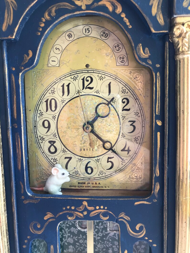 Mini Grandfather Clock Mouse House Etsy