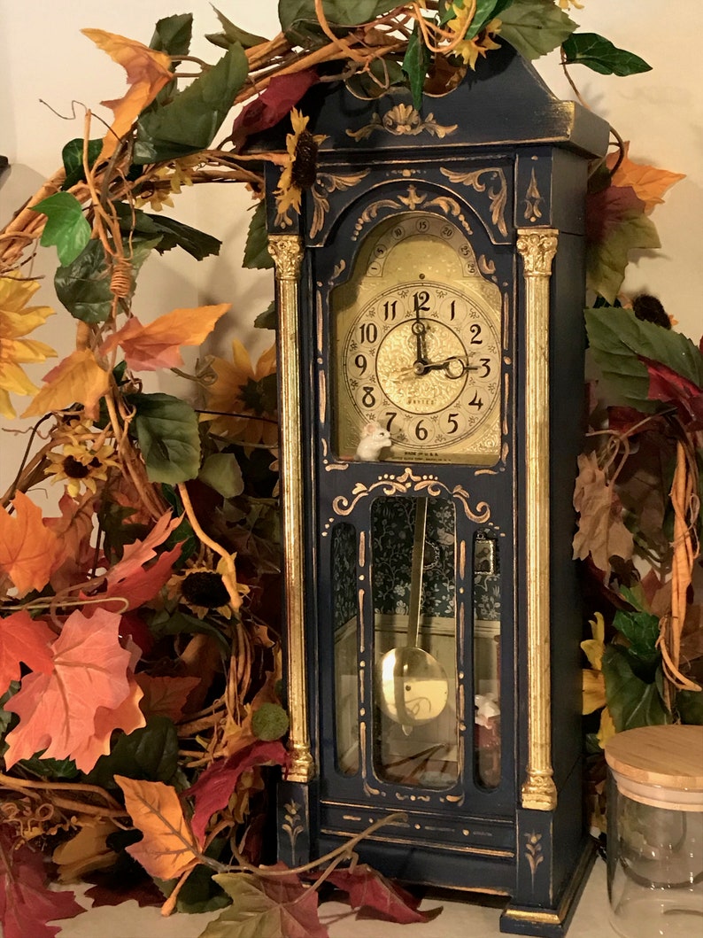 Mini Grandfather Clock Mouse House Etsy