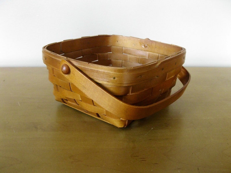 CANADIAN MAPLE Basket Heritage Mint Ltd stained medium Etsy