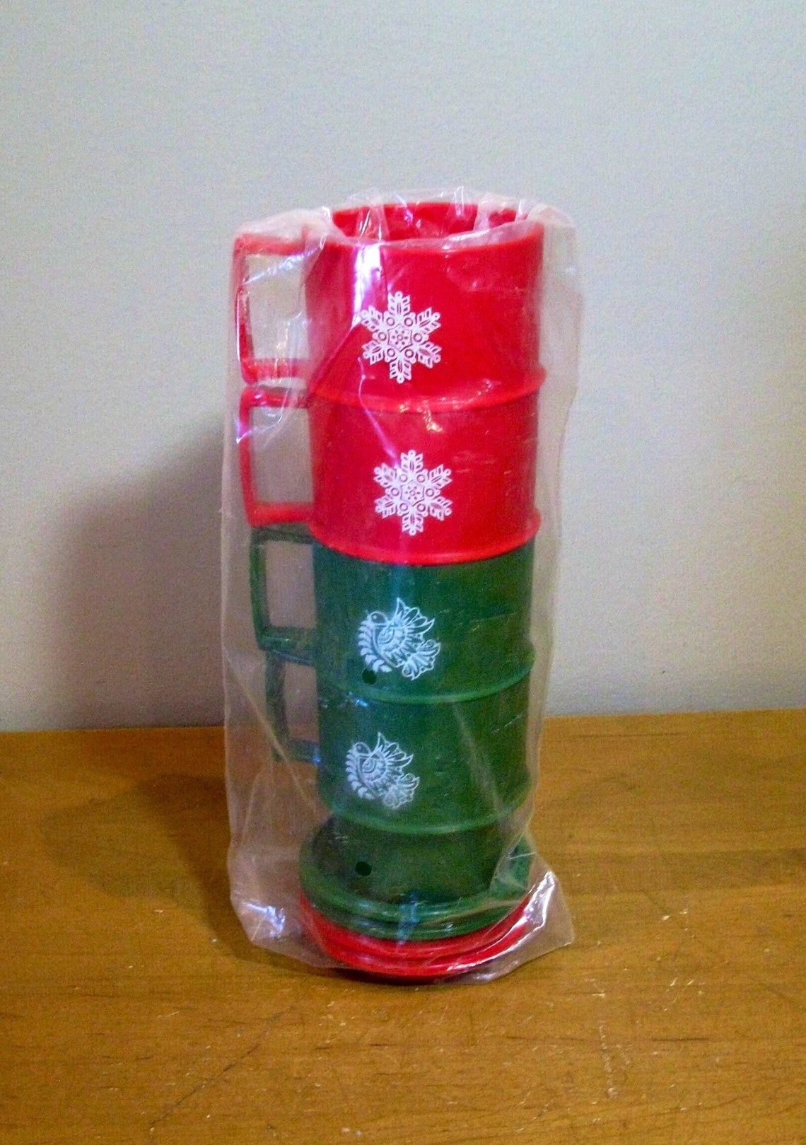NEW OLD STOCK Tupperware Christmas Mugs With Coasters /lids Etsy