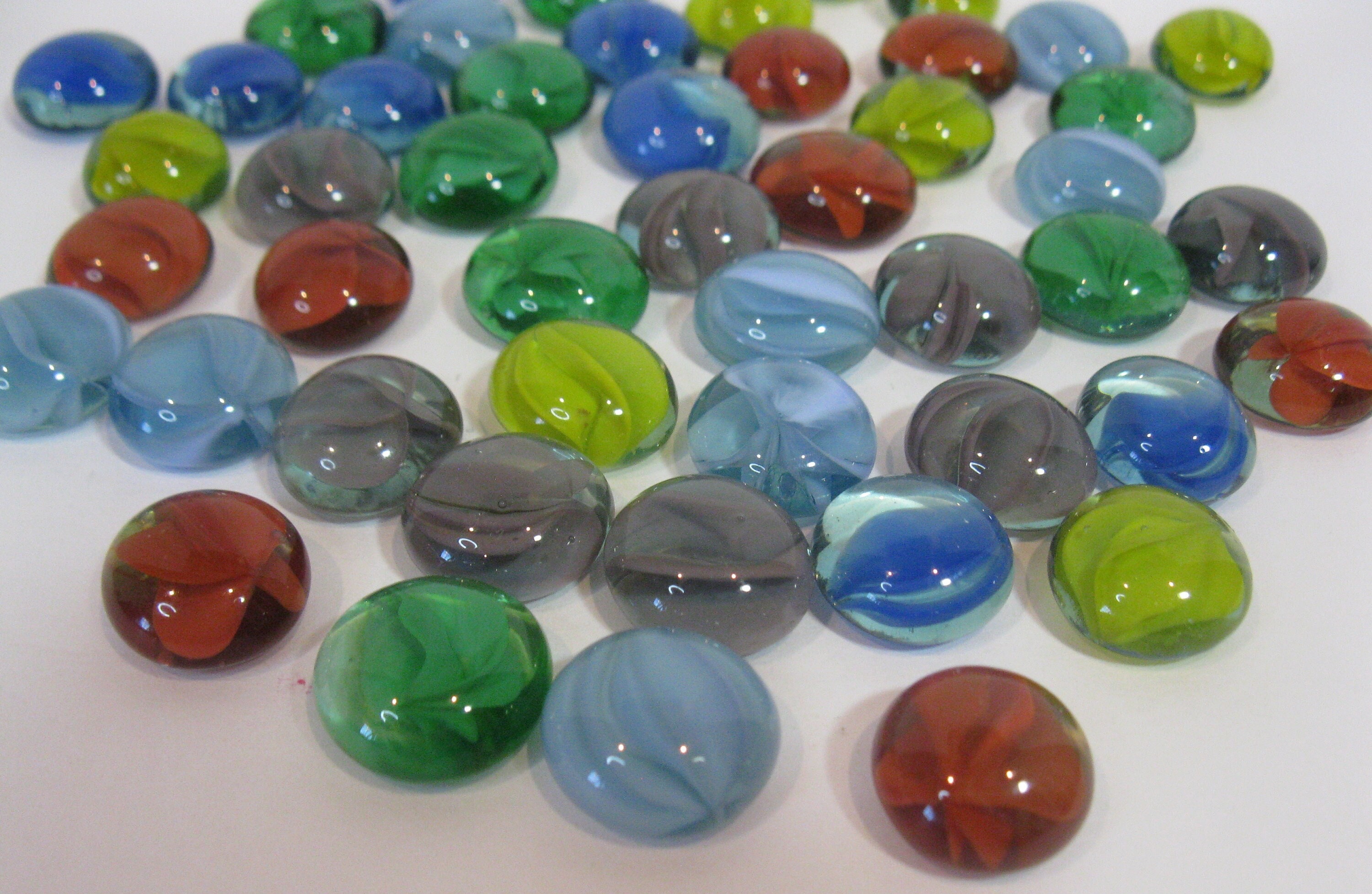 Lot of marbles and mancala glass stones 2.5 pounds various sizes