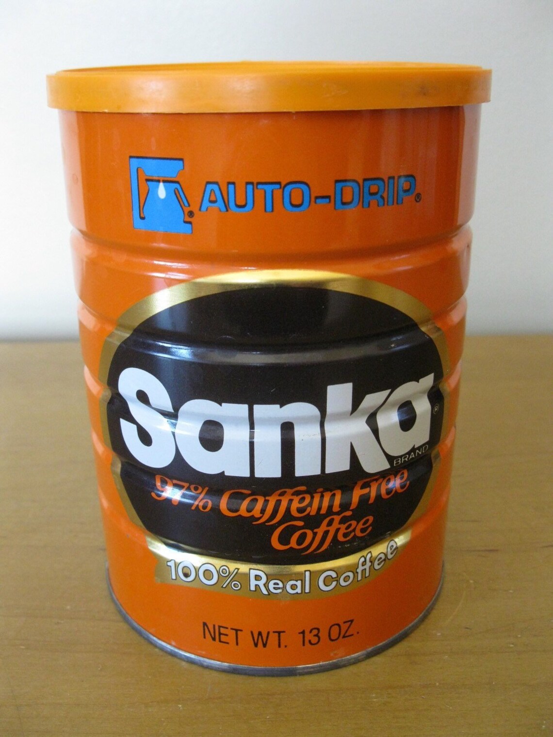 Vintage SANKA Coffee tin 13 oz can with LID small vintage Etsy