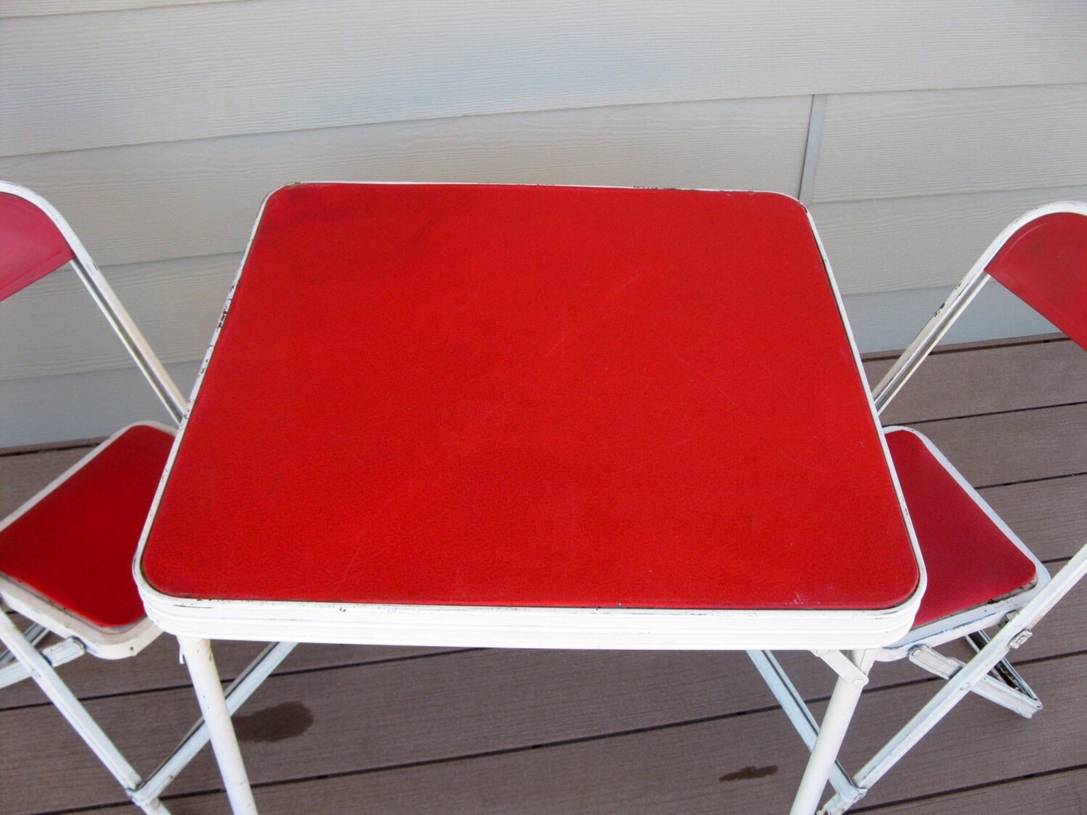 RESERVED Childs Card Table and Chairs Folding Chairs Etsy