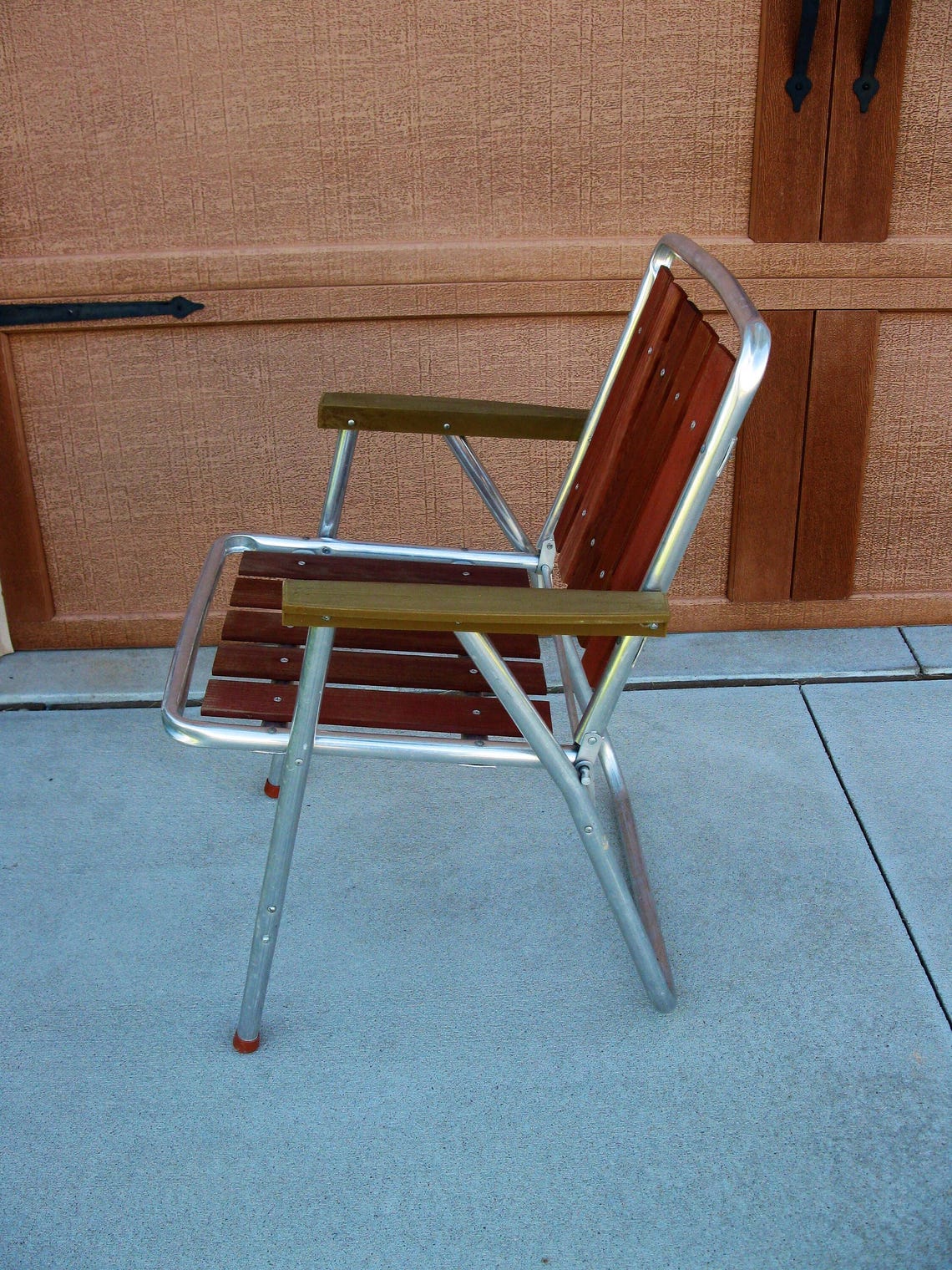 CEDAR LAWN chair Wood and Aluminum Folding Chair 1960s /70s Etsy