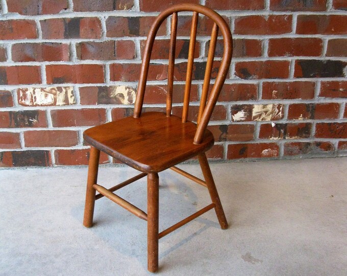 Vintage Child's Chair wood Chair windsor Back pre School nursery photo