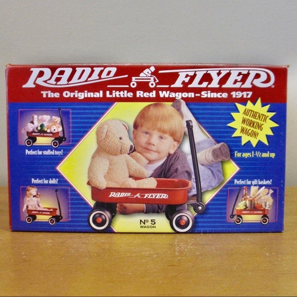 Radio Flyer 16,5″ – Mini Chariot Rouge Rétro – Acier Embouti – à Tirer – Pour Enfants 1,5 Ans Et + – Exclusif
