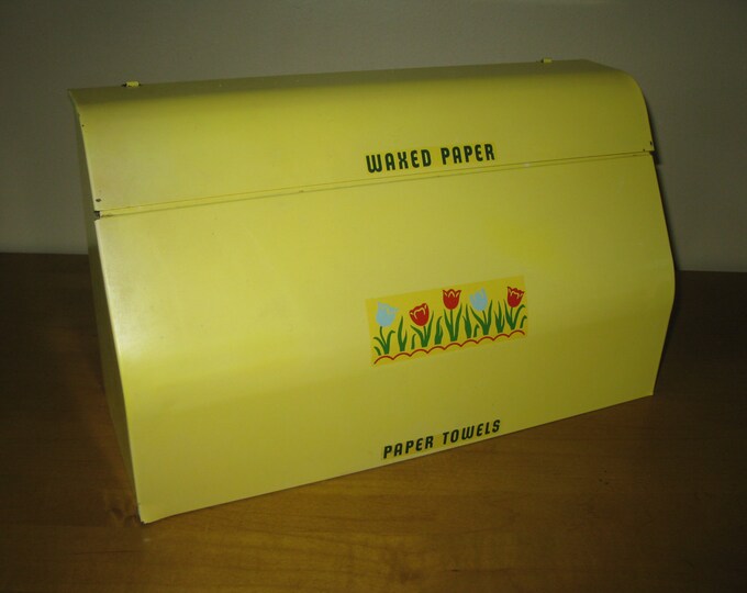 Vintage Paper Towel Holder Metal Waxed Paper SUNSHINE Etsy