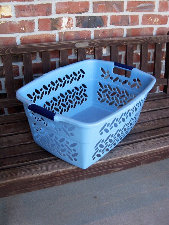 XL Plastic Laundry Basket Tucker Housewares BLUE laundry Etsy