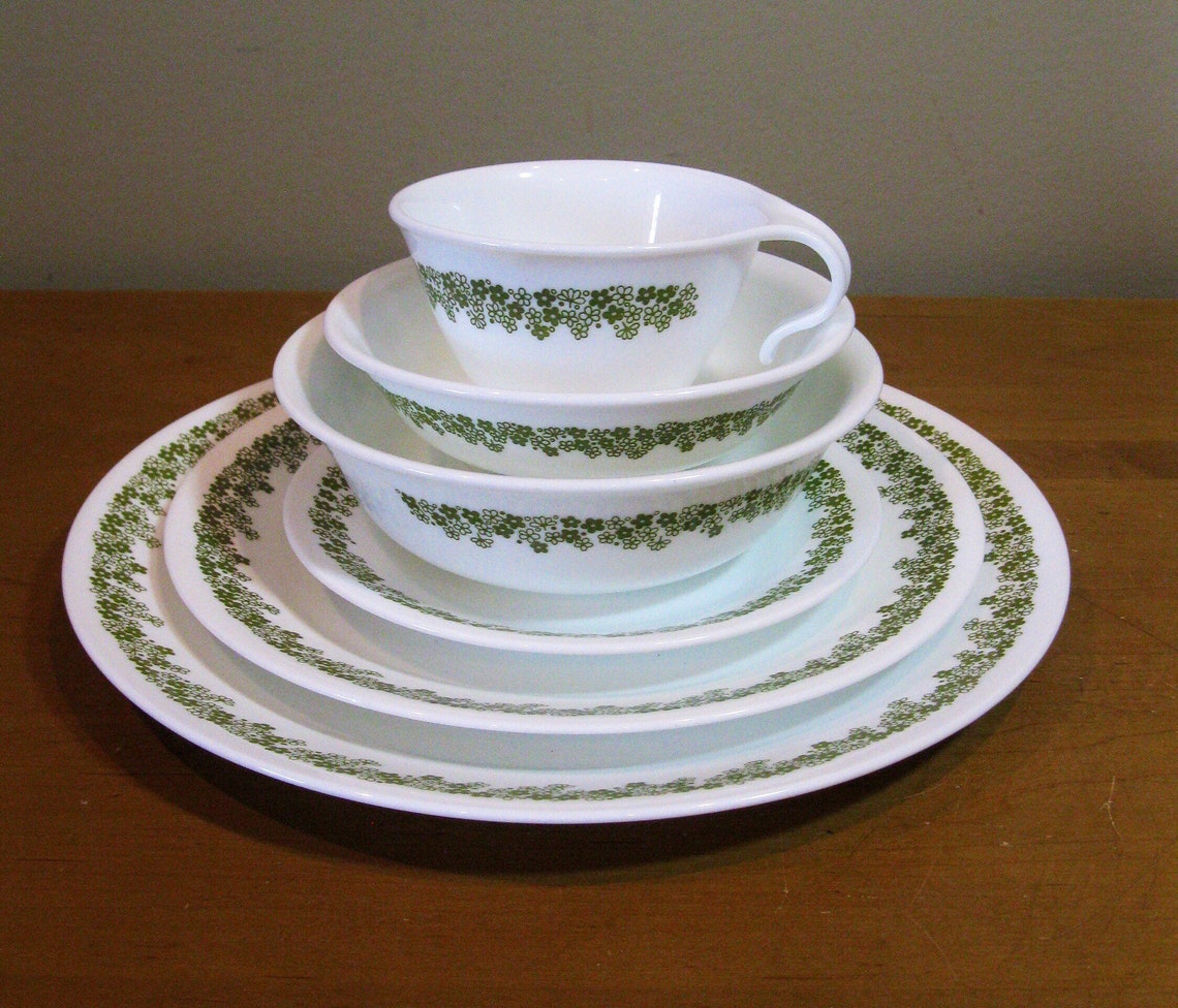 Complete SPRING BLOSSOM Corelle Crazy Daisy 24 piece set 4 Etsy