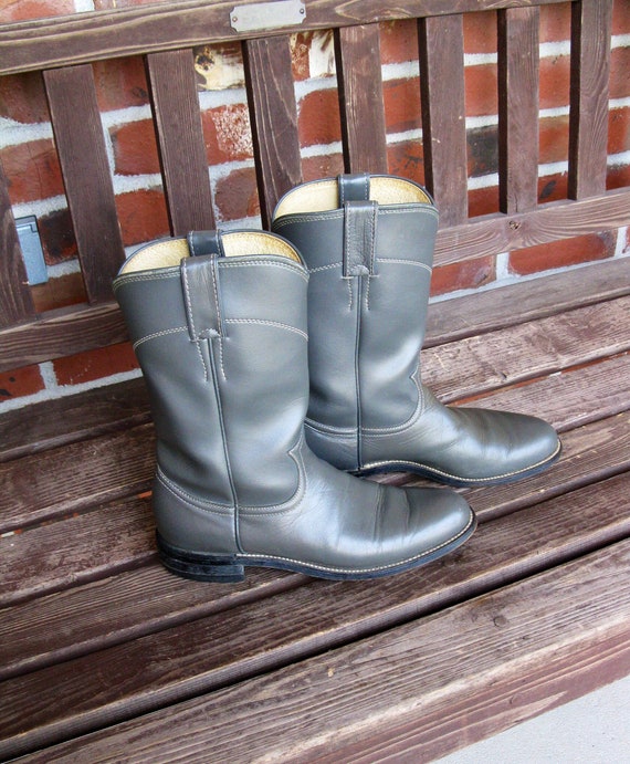 Womens Size 6 1/2 B JUSTIN DIAMOND J Charcoal Gray Boots - Etsy