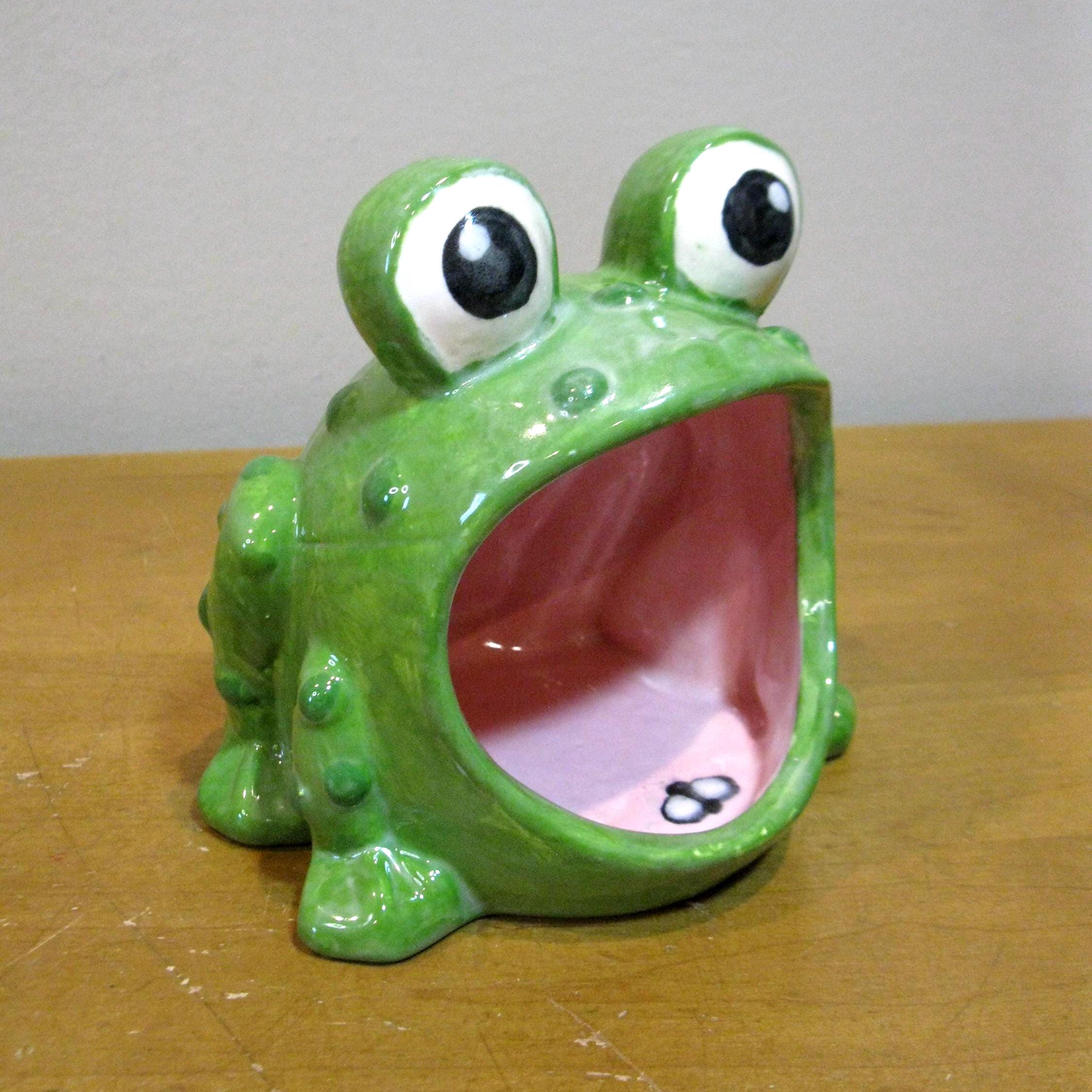 Vintage Ceramic Soap Frog - Etsy