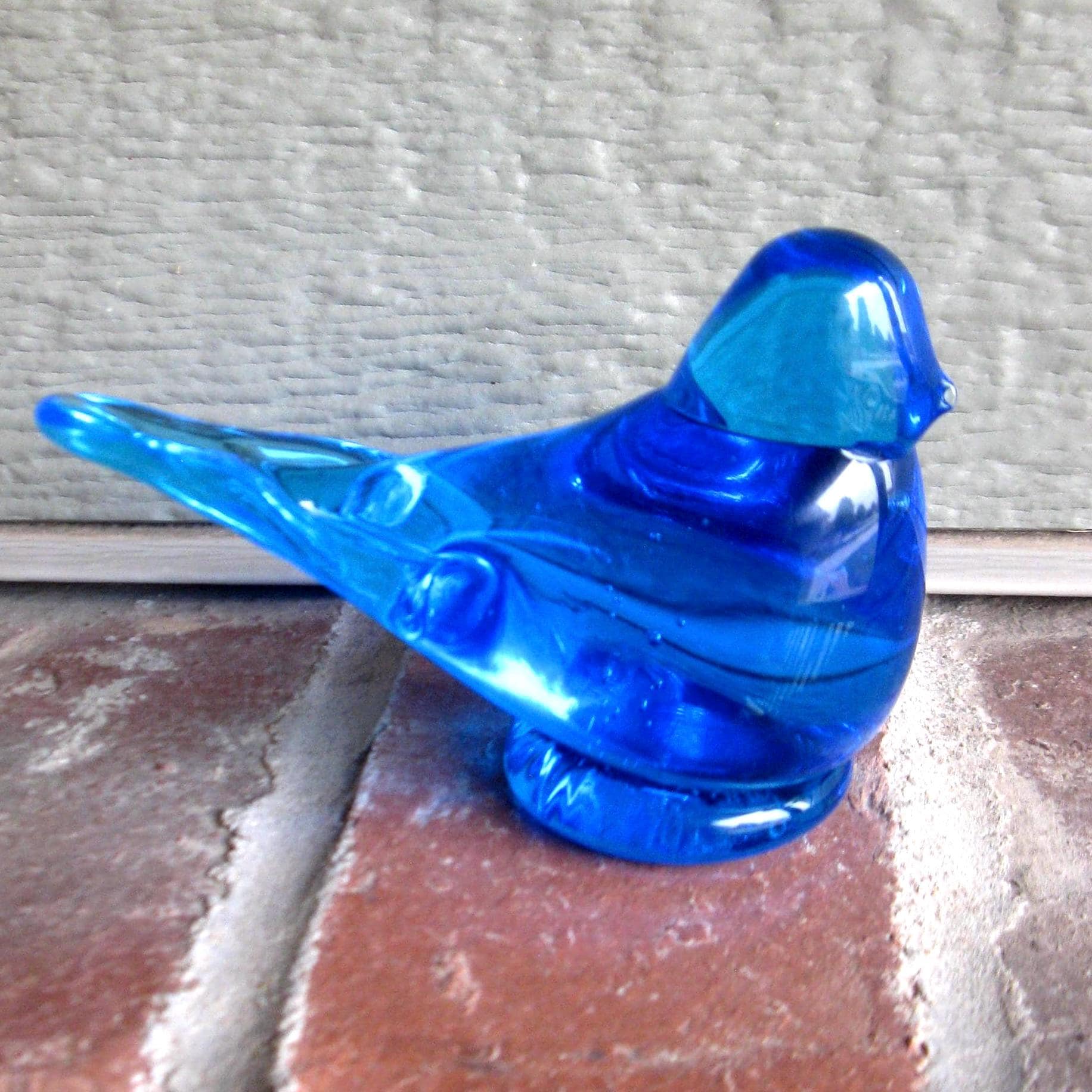 Vintage Glass Bluebirds - Etsy