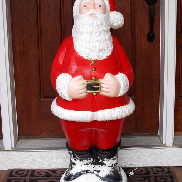 Rare SANTA Claus souffler moule - 41" haut-TPI - fait au Canada-décoration de Noël - large - décor extérieur yard-éclairé Santa blownold-décor des fêtes