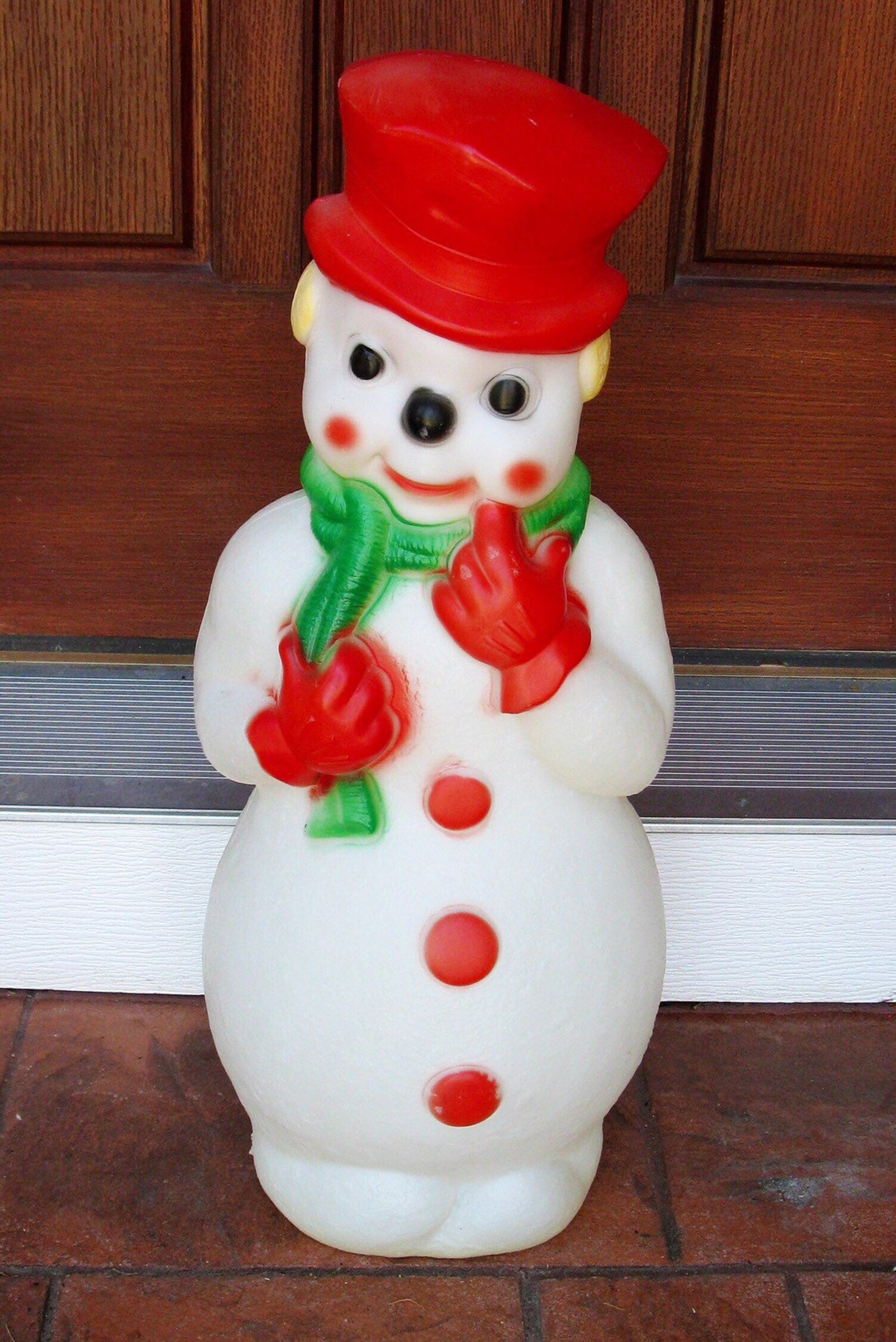 Vintage SNOWMAN blow mold 1973 Carolina Enterprises FROSTY Etsy