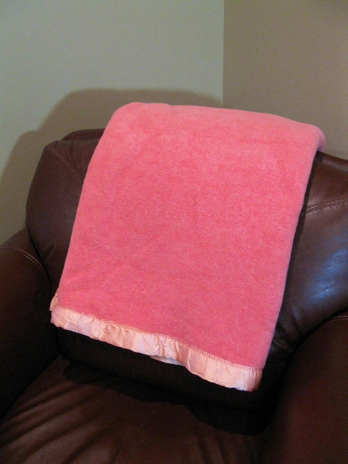 1950s Vintage WOOL blanket PINK bed blanket dusty pink Etsy