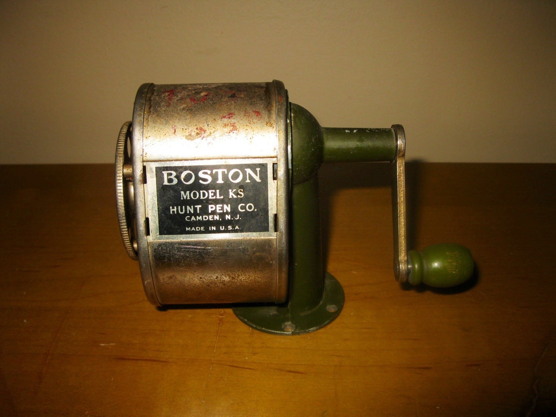Vintage Boston Model KS Pencil SharpenerArmy GreenWorks Etsy