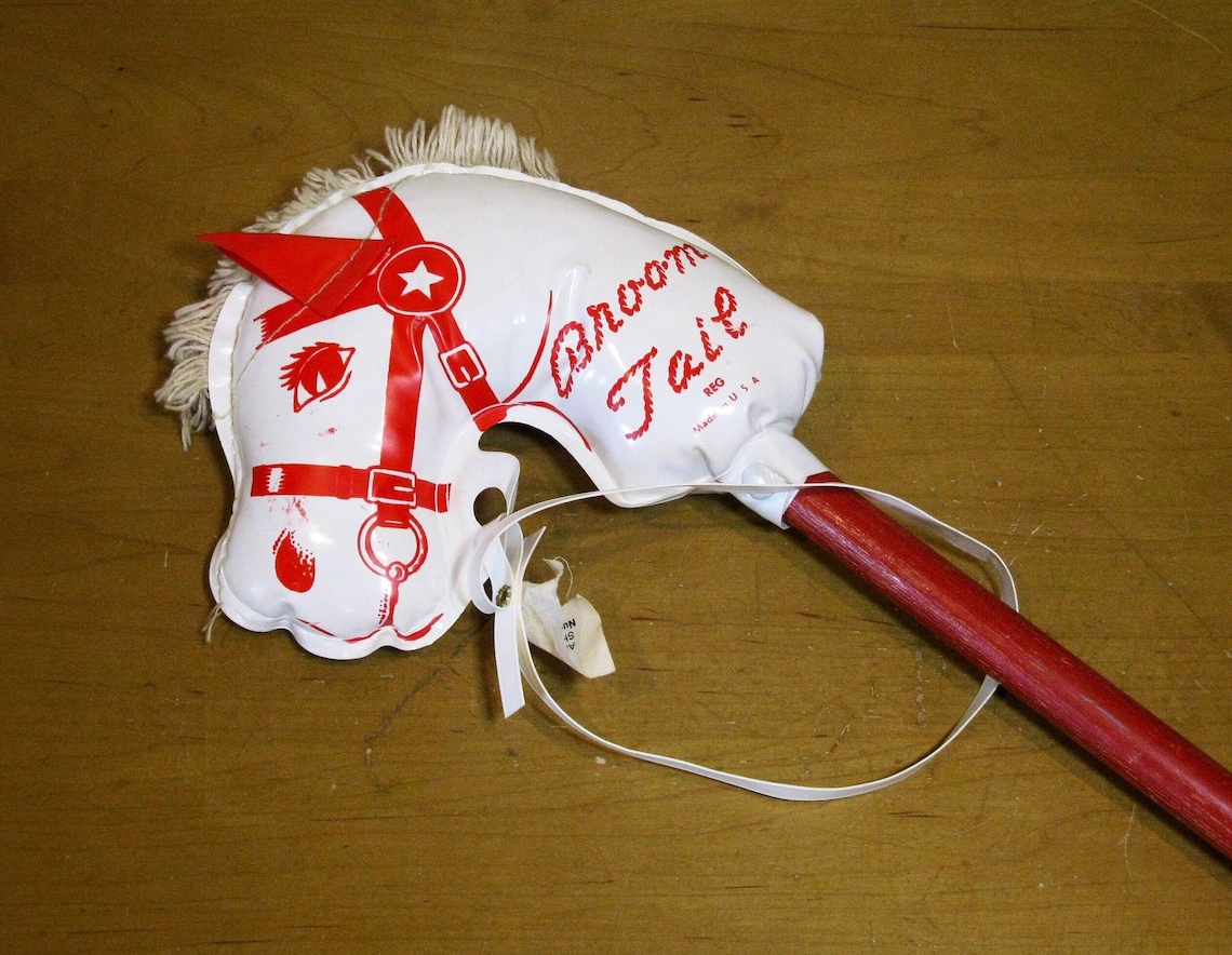 RARE Broom Tail Stick Horse 1950s play horse Etsy