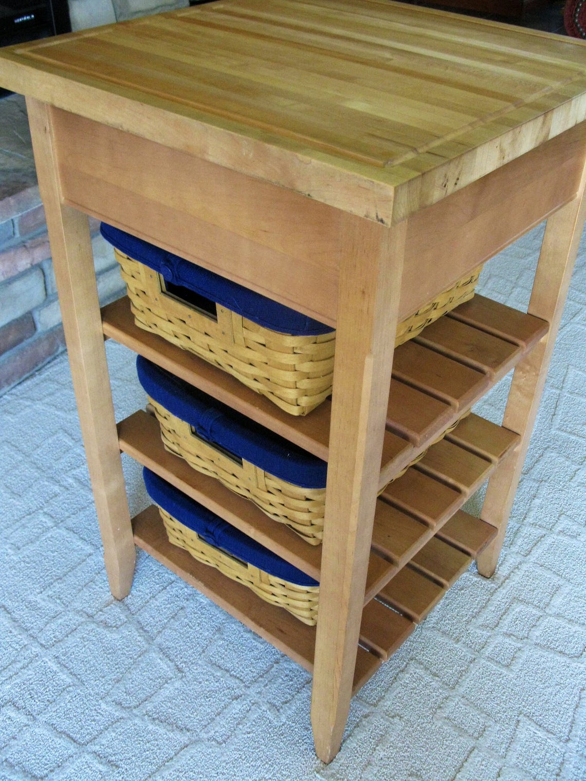 FREE SHIPPING Longaberger Butcher Block Stand 3 medium Etsy