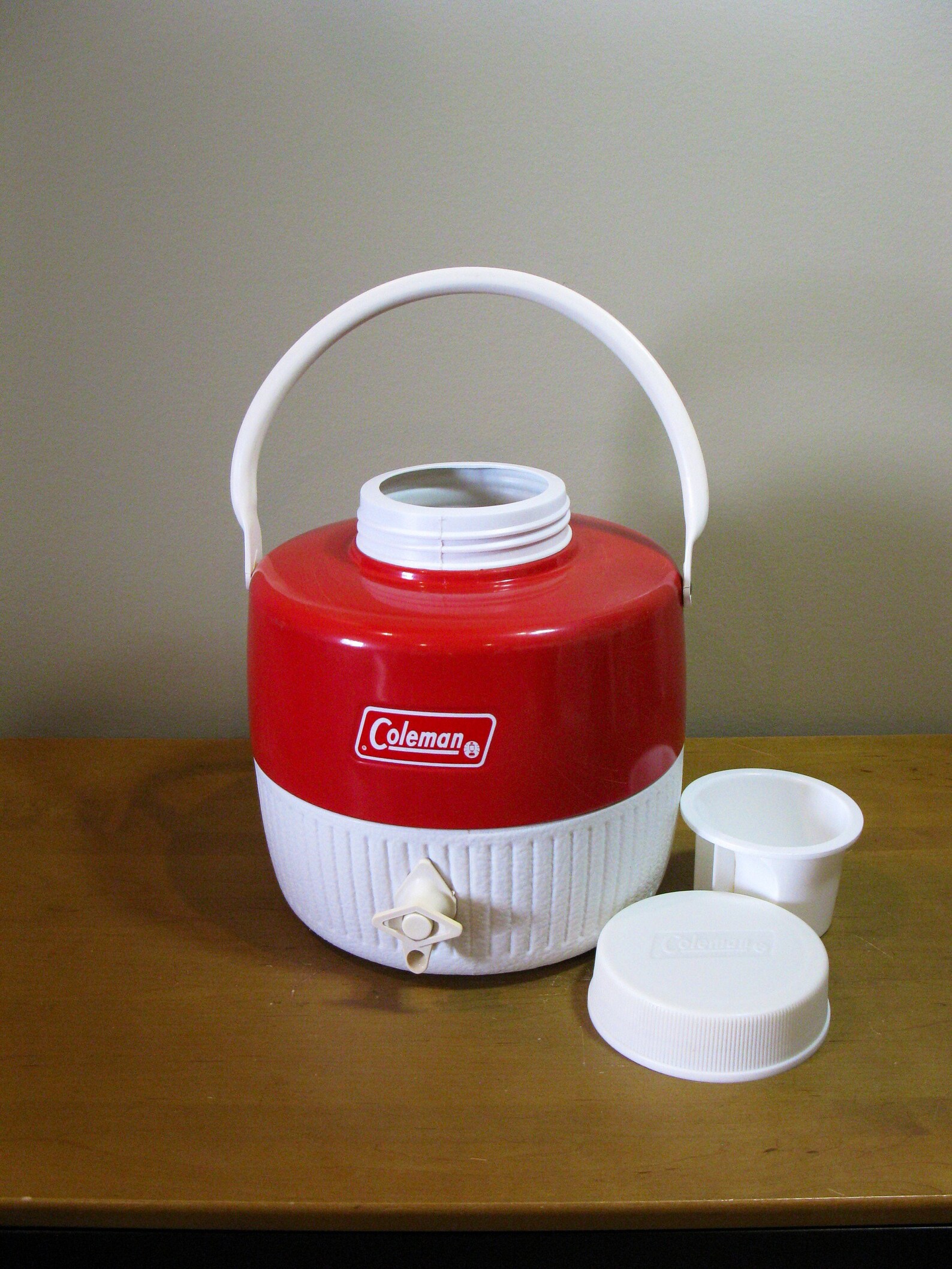 Coleman Water Jug 1977 Red Metal Wichita KS picnic jug Etsy