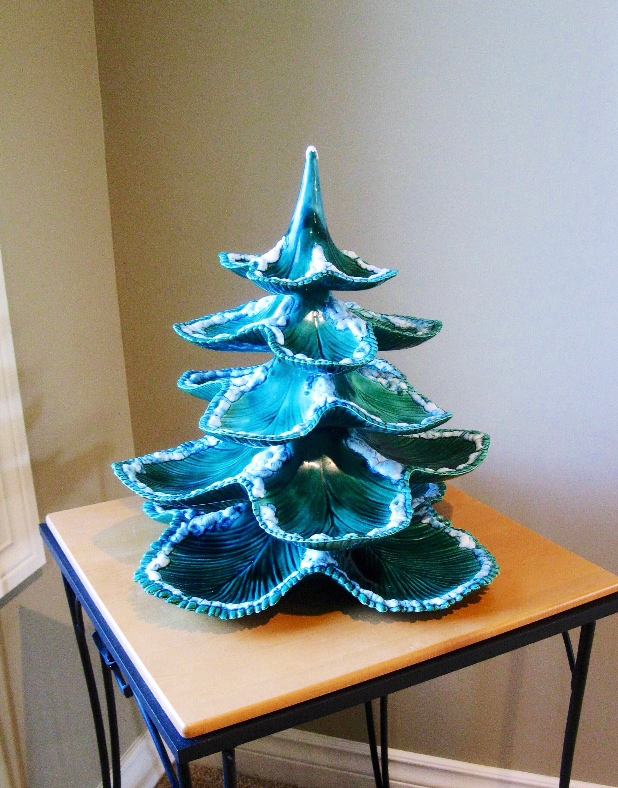 RARE 1960 JAMAR Mallory Studio Stacking Ceramic Tree -tiered