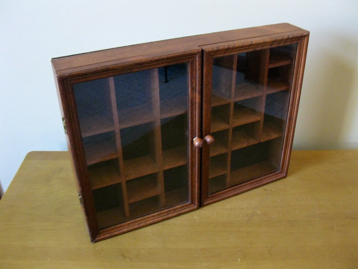 Wood SHADOW BOX 16 x 11 3/4glass doors velvet Etsy