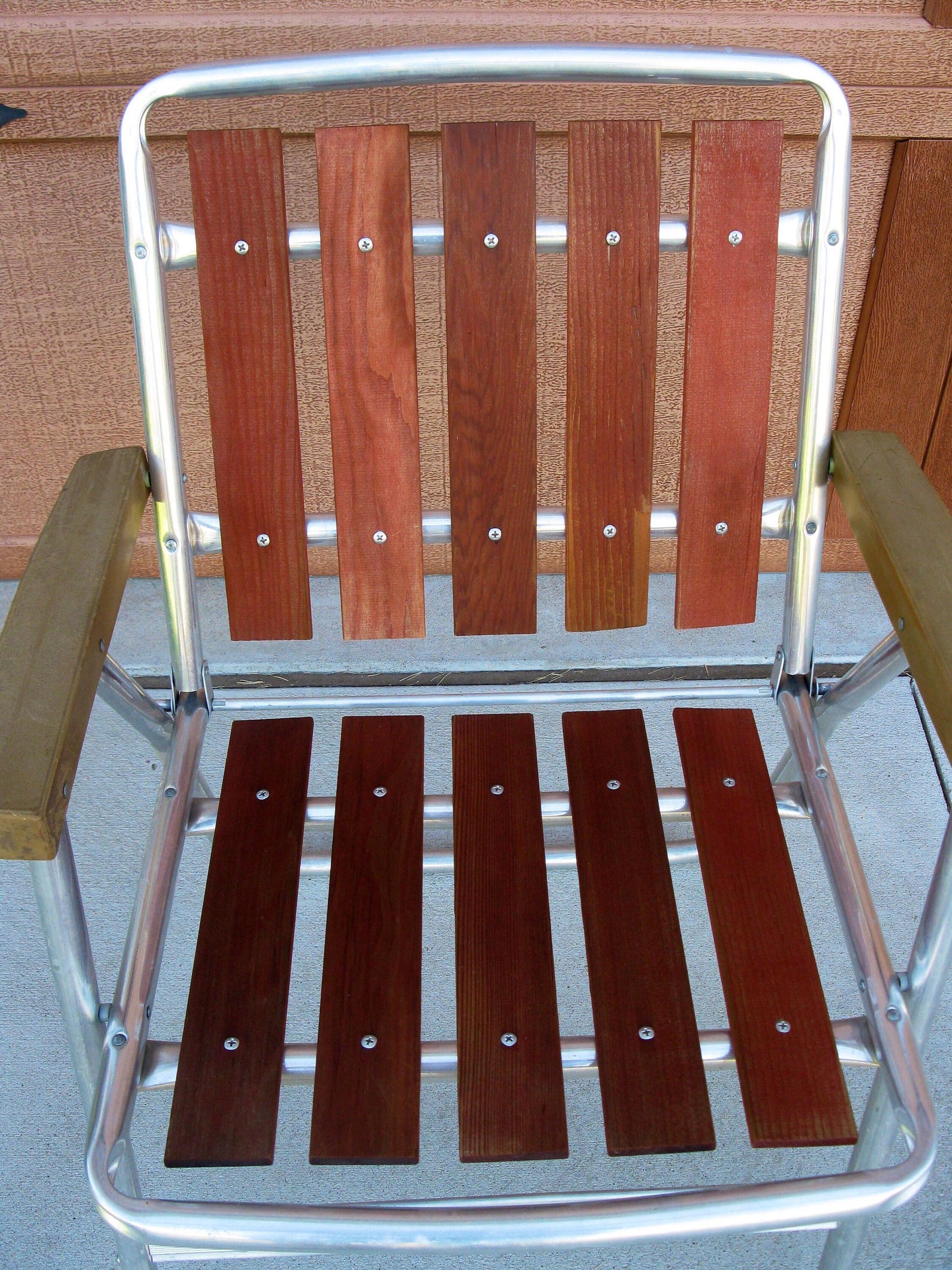 CEDAR LAWN chair Wood and Aluminum Folding Chair 1960s /70s Etsy