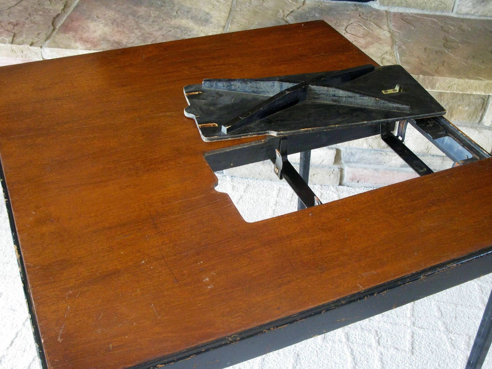 SINGER FEATHERWEIGHT Wood sewing table collapsible portable Etsy