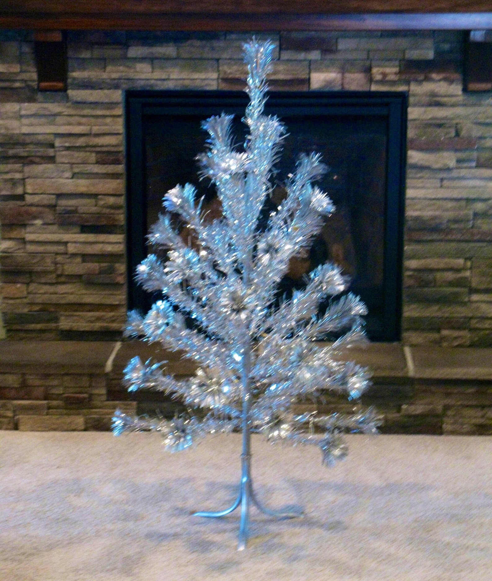 Vintage 4 Ft Sparkler Pom Pom Aluminum Christmas Tree with Etsy