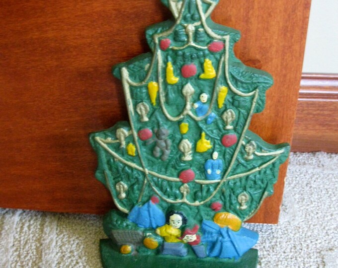 Christmas Tree Door Stop victorian Style Christmas Tree cast Etsy