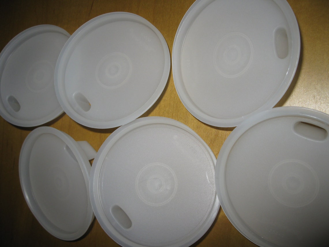 Vintage Tupperware sippy cup lids set of 6 fits bell Etsy