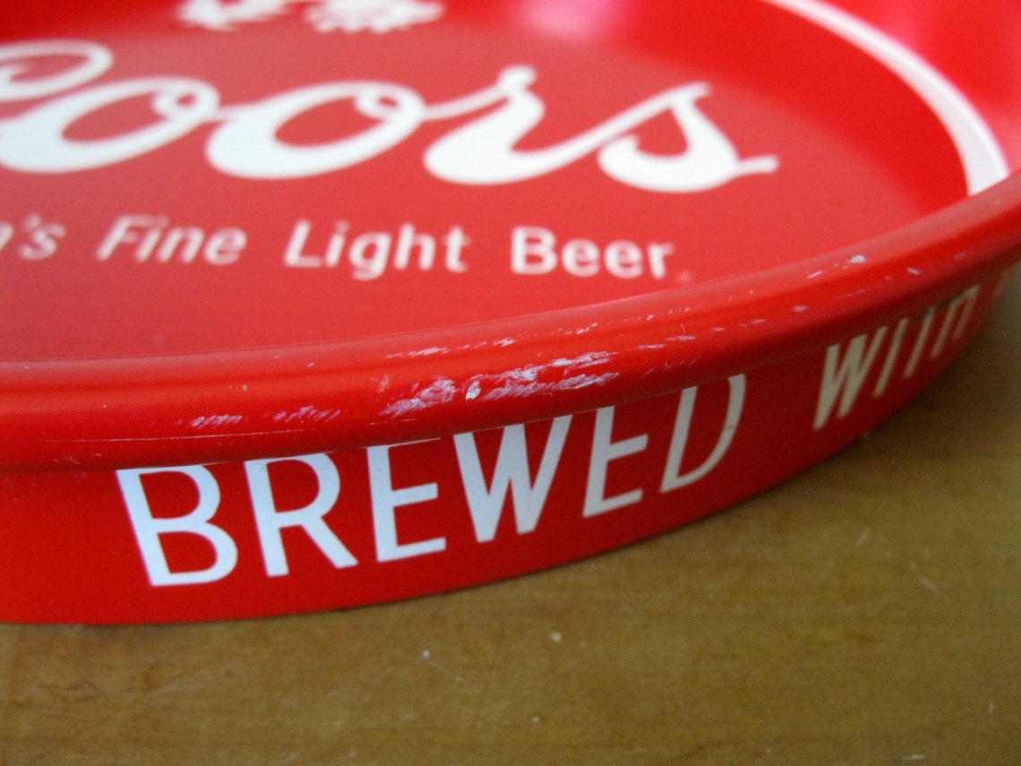 COORS beer tray bar tray 13 metal beer tray Adolph Etsy