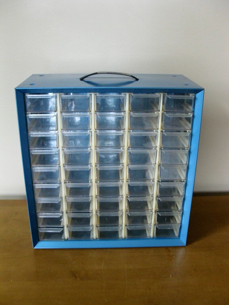 Large Akro Mils Storage Cabinet Metal Bin With 45 Drawers Etsy