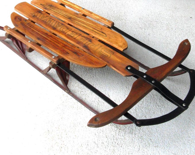 Mid Century Wood Sled -GLADDING SPEEDAWAY -40