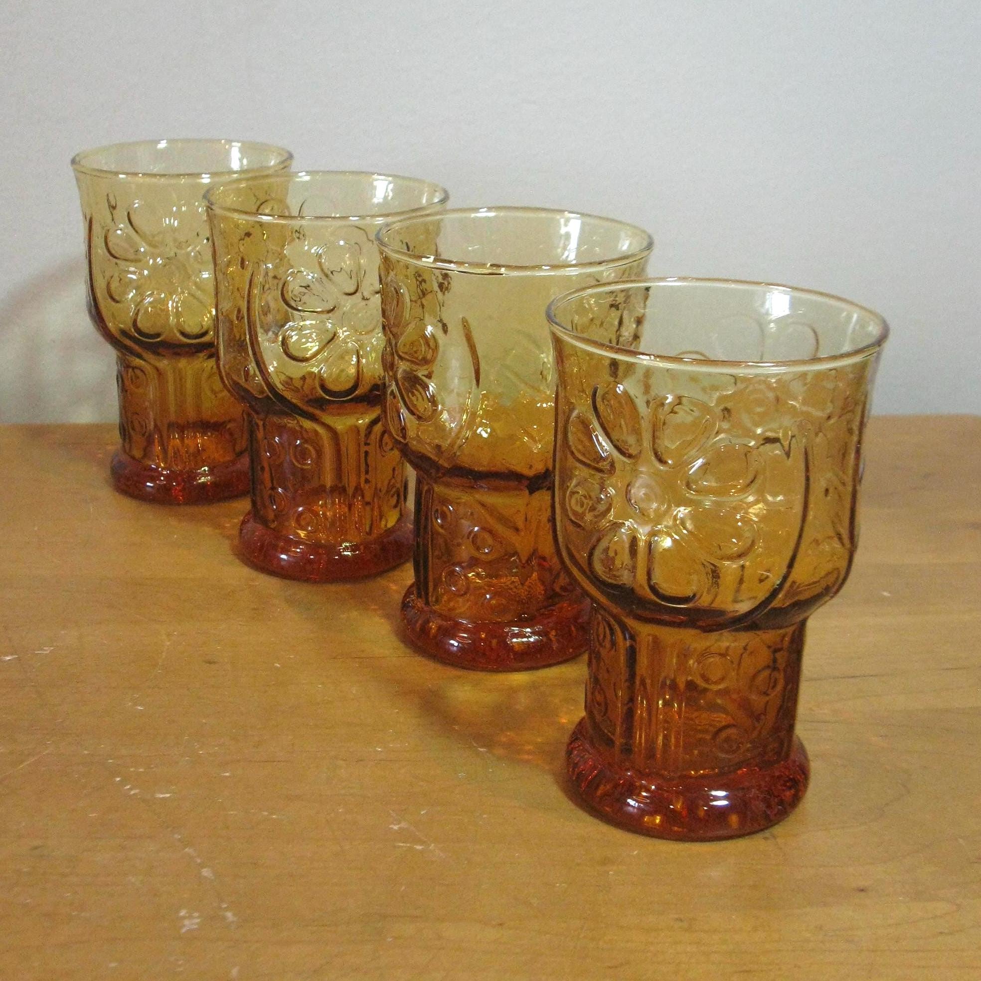 Vintage 5oz Orange Juice Glasses - Etsy
