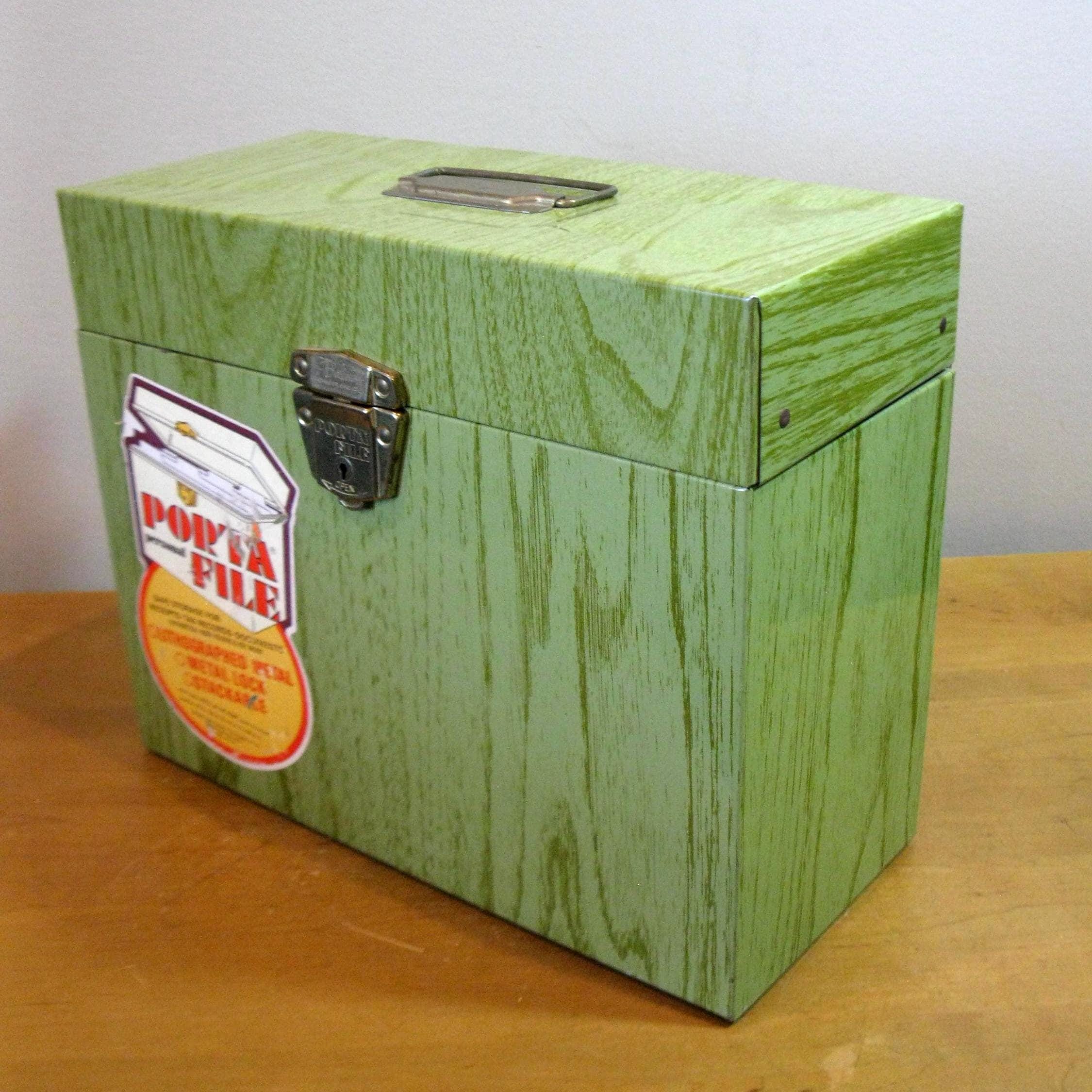 貴重！70's〜80's アメリカアンティークPORTA FILEメタルBOX箱 70's Metal File Box - Etsy