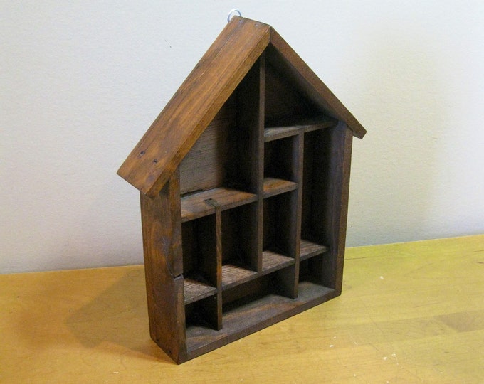 PETITE Wood SHADOW Box 10 X 8 MINI House Shape Etsy