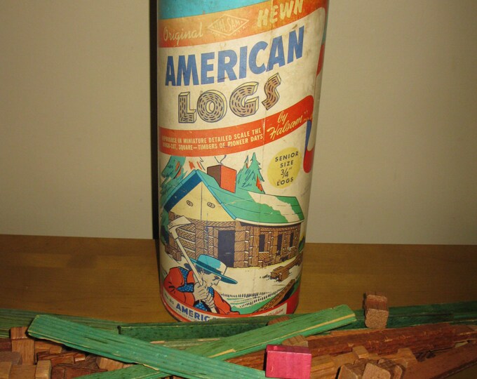 Vintage AMERICAN LOGS lincoln Logs Made by Halsam 1950s/60s - Etsy