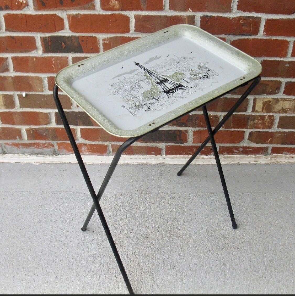 Rattan Folding Service Tray, 1960s for sale at Pamono