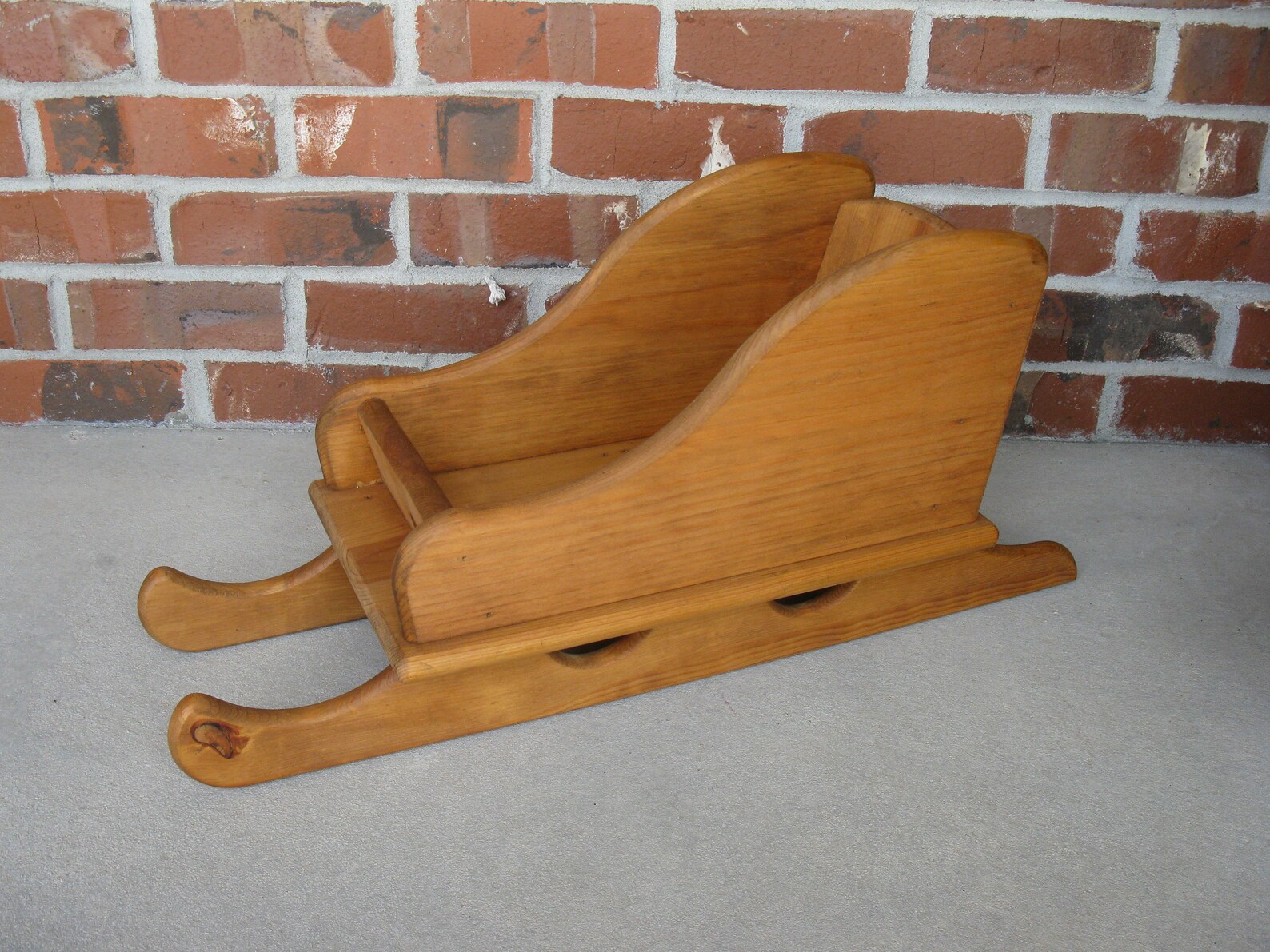 Large WOOD sleigh wood sled decorative wood runners Santa Etsy