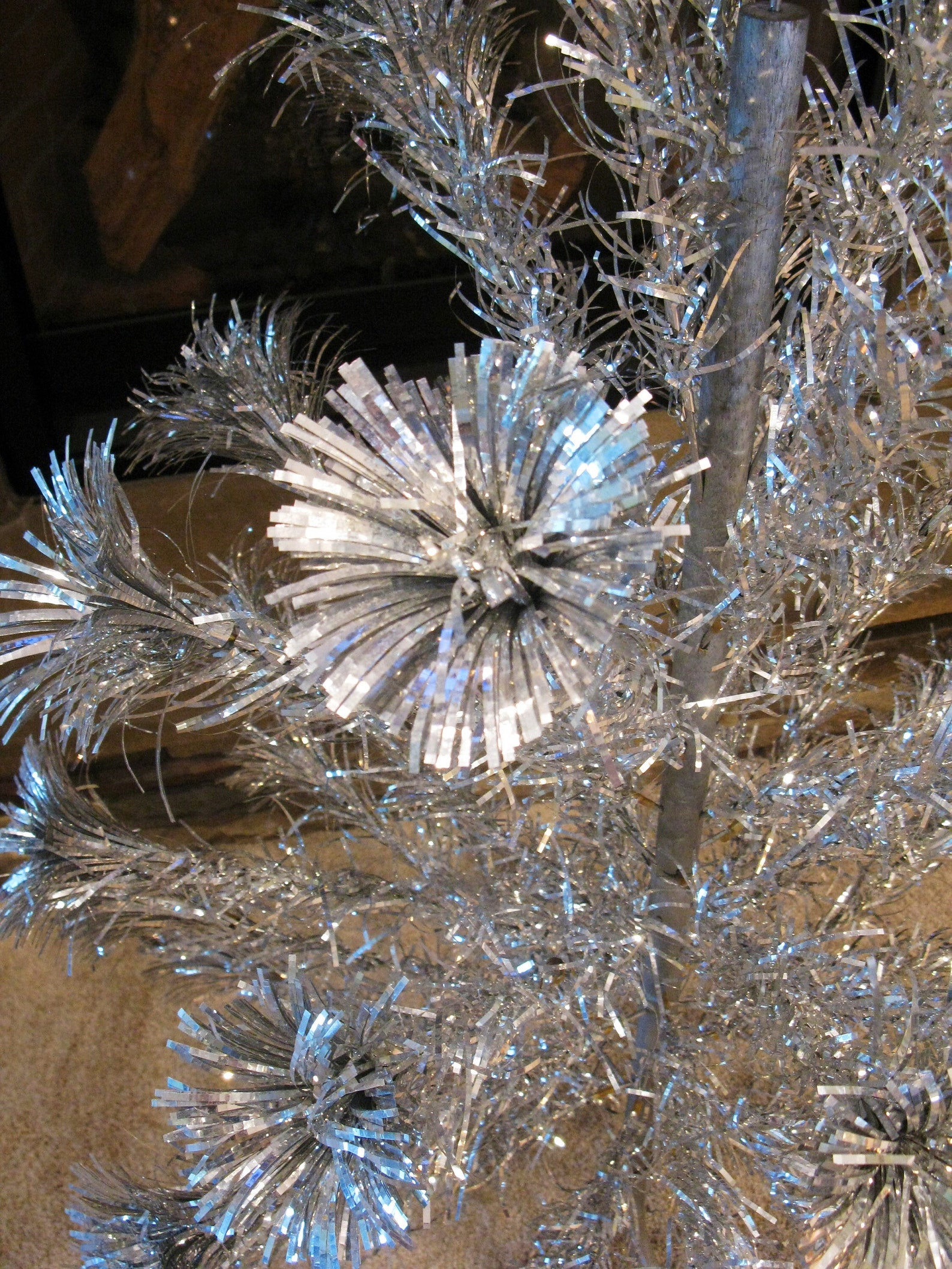 Vintage 4 Ft Sparkler Pom Pom Aluminum Christmas Tree with Etsy