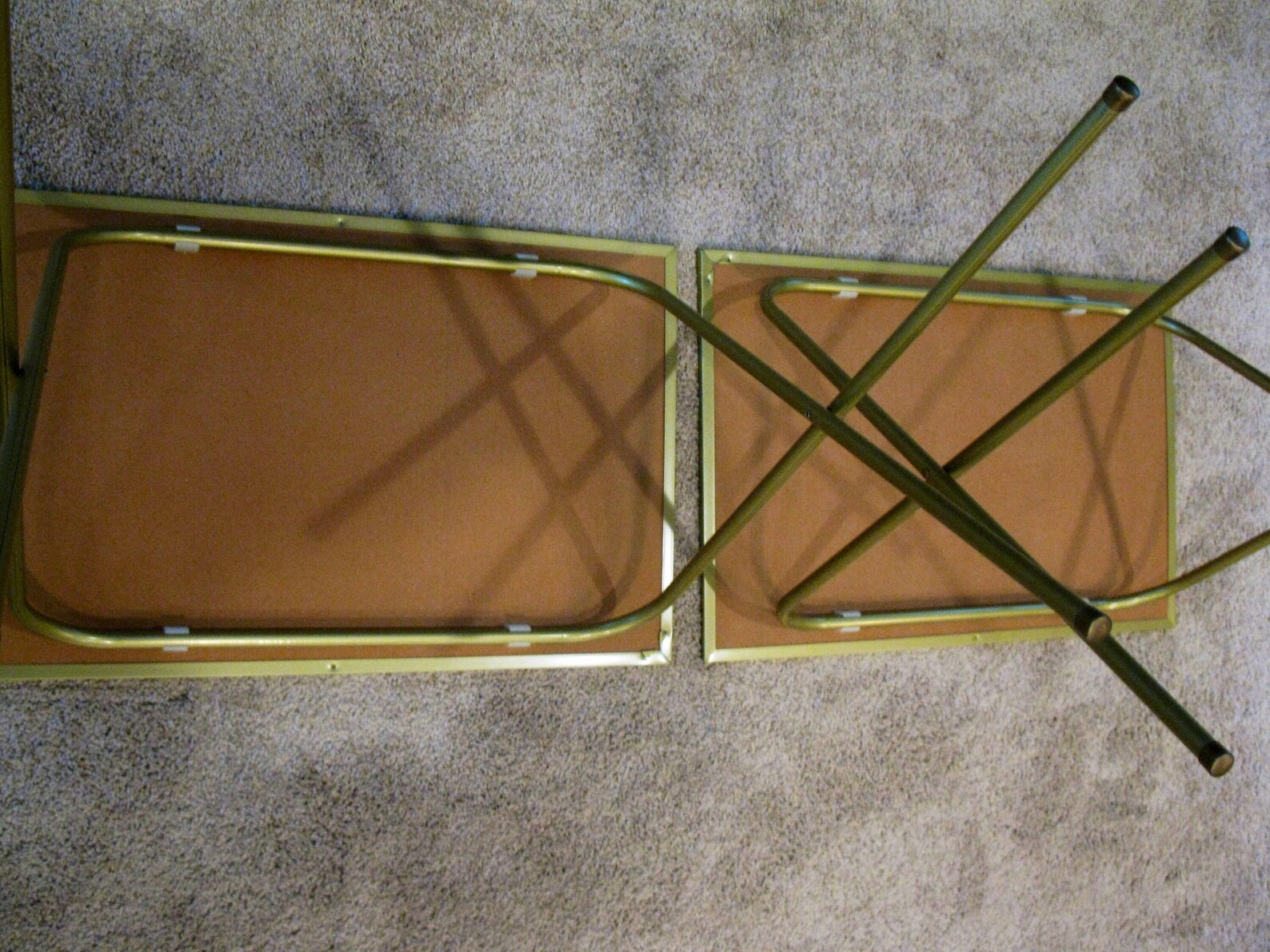 Set of 2 1960s TV trays Faux wood wood masonite folding Etsy