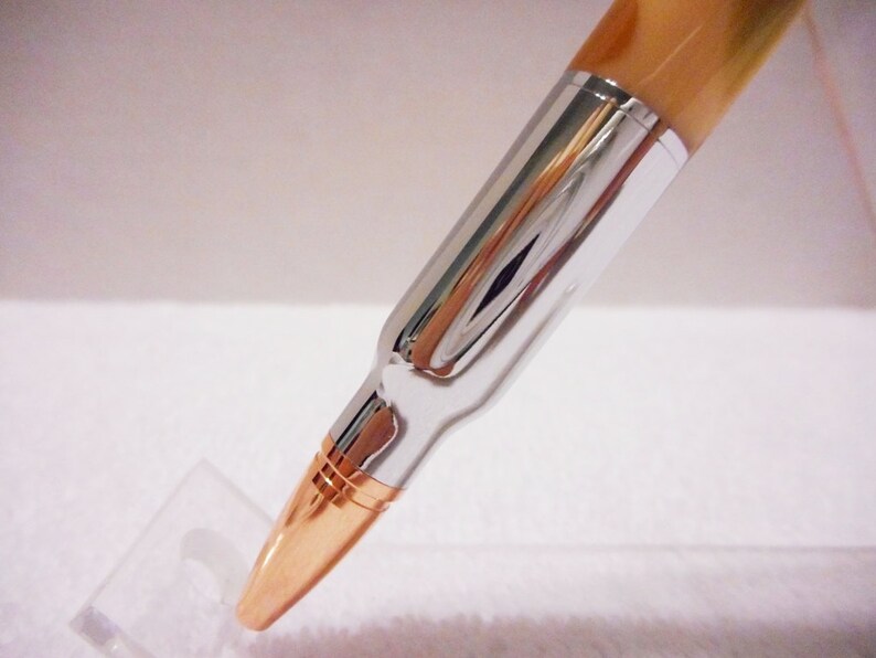 Desert Camo Carbine Ballpoint Bullet Pen ~ bullet acrylic black ink writting pen gun military riffle chrome pen carbine bullet desert camo