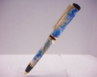 Blue White and Gold Swirl Classic Pencil ~ professional office desk office supplies pencil lead lead pencil twist pencil novelty pencil
