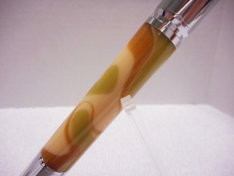 Desert Camo Carbine Ballpoint Bullet Pen ~ bullet acrylic black ink writting pen gun military riffle chrome pen carbine bullet desert camo
