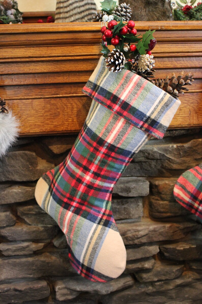 Christmas Plaid Flannel Stocking
