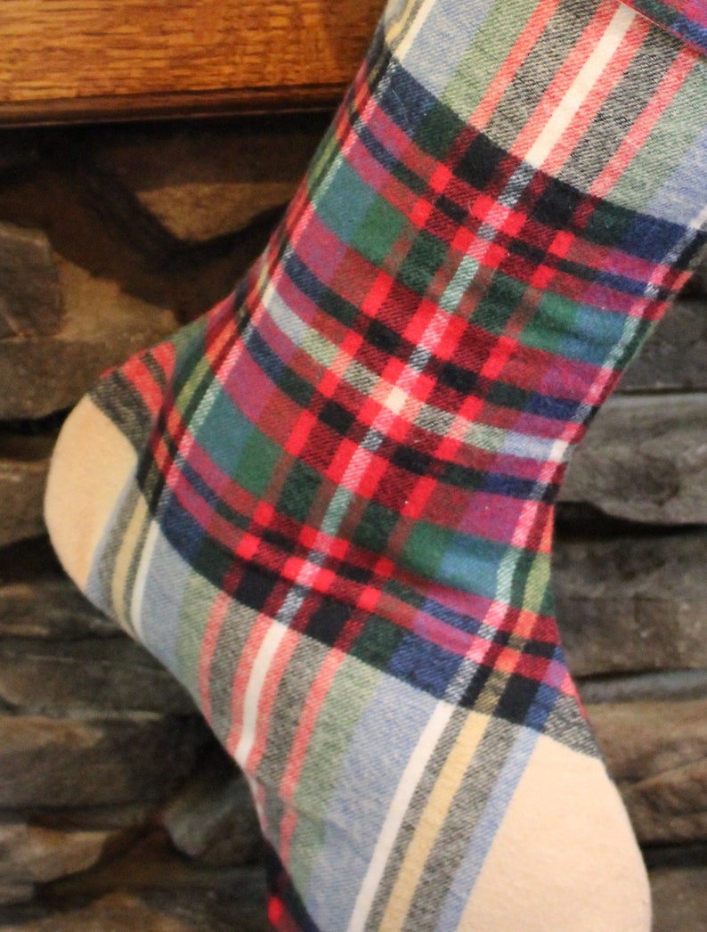 Christmas Plaid Flannel Stocking