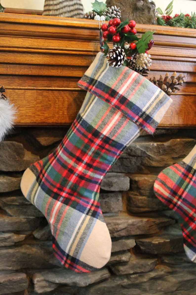 Christmas Plaid Flannel Stocking