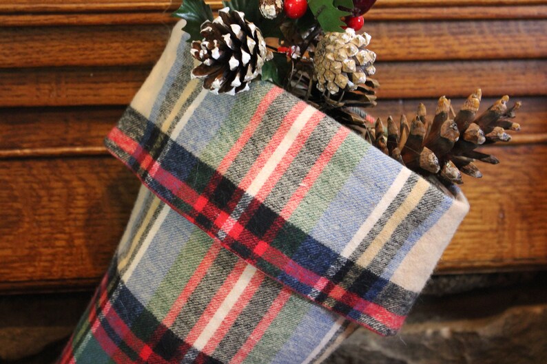 Christmas Plaid Flannel Stocking